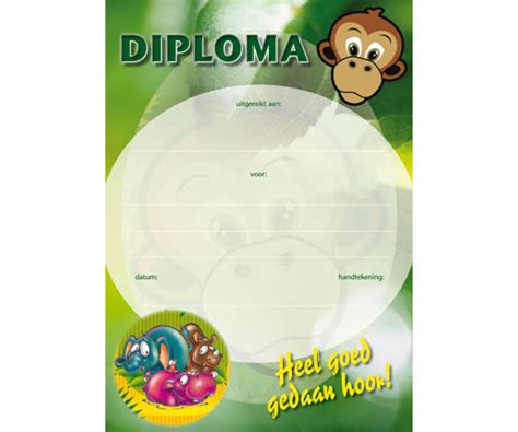 Diploma Jungle Thema Goed Gedaan Dagen Thuis Stammetjes Nl