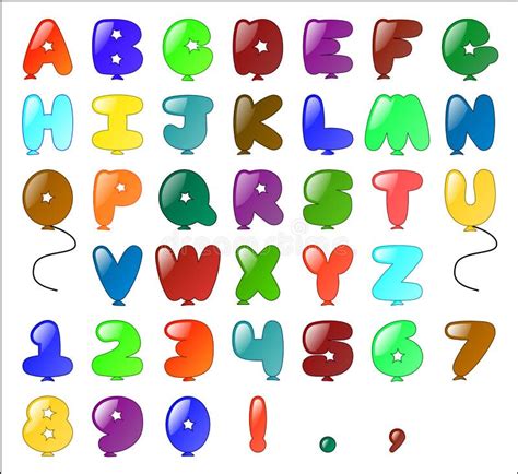 Balloon Themed Alphabet Stock Vector Illustration Of Floating 23898778