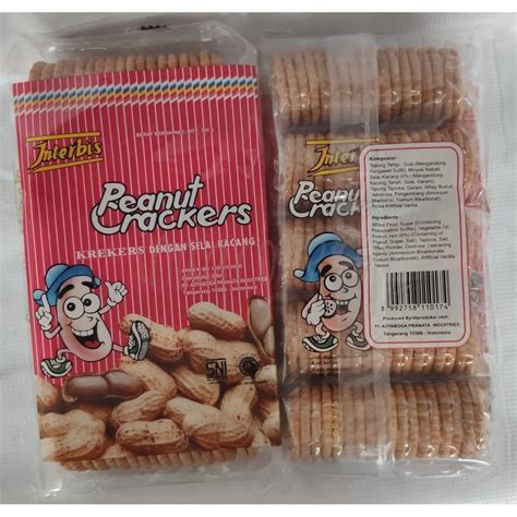 Biskuit Interbis Peanut Crackers Kacang Enak Dan Renyah 300gr Snack