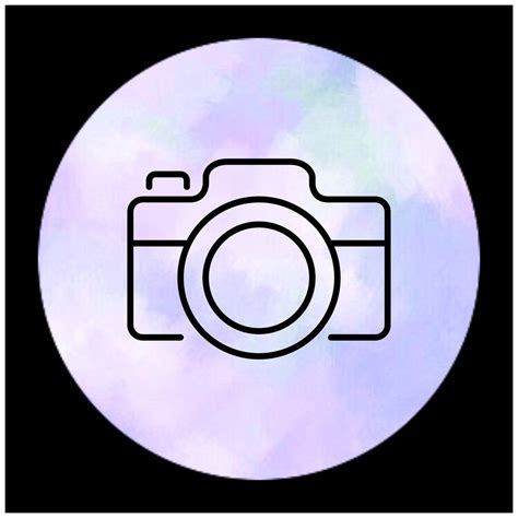 Purple Camera Logo Aesthetic