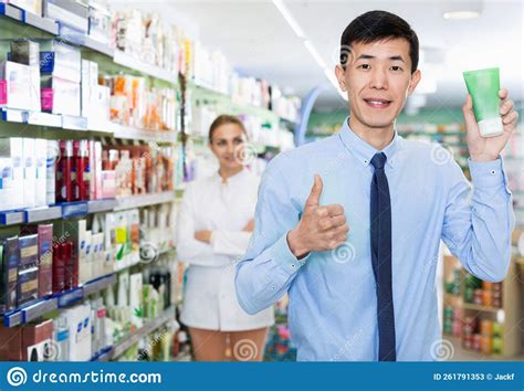 Portrait Of Korean Man Client Who Is Satisfied Of Recommended Medicines