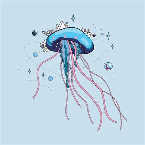 Cosmic Jellyfish By Haninidiyah En 2024 Agua Viva Salvamento