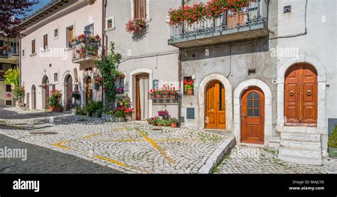 Scenic Sight In Opi Rural Village In Abruzzo National Park Province