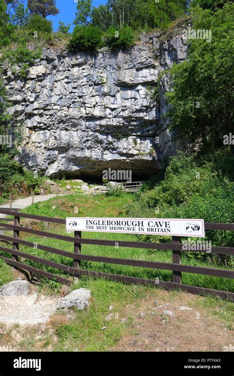 Outside The Entrance To Ingleborough Cave In The Yorkshire Dales