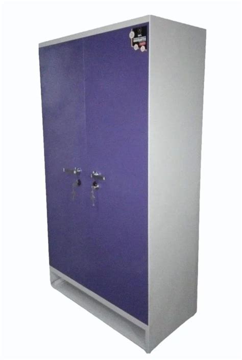 With Locker 2 Door Mild Steel Almirah 4 Shelves Without Mirror At