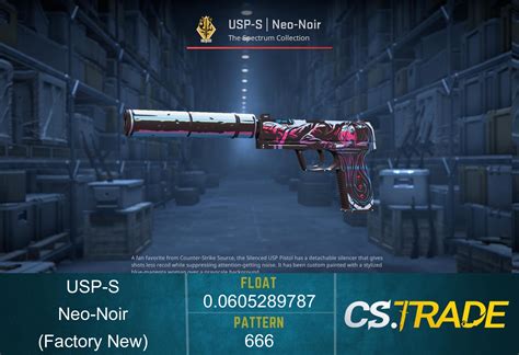 USP S Neo Noir CS2 Skin