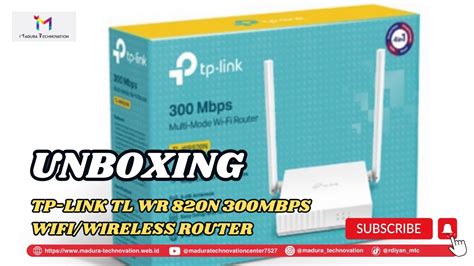 UNBOXING TP LINK TL WR820N 300 Mbps Wireless Router YouTube