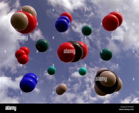 Molecular structures of the gases that make up the earth's atmosphere ...