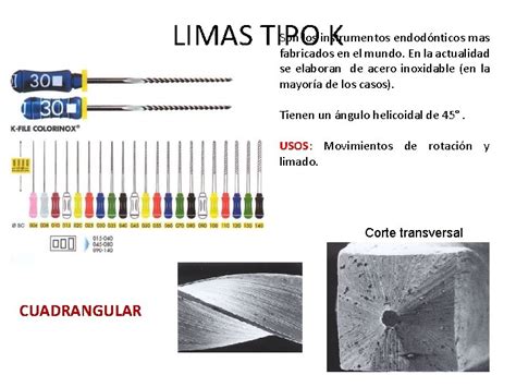 TIPOS DE LIMAS Tipo K File K Flexofile