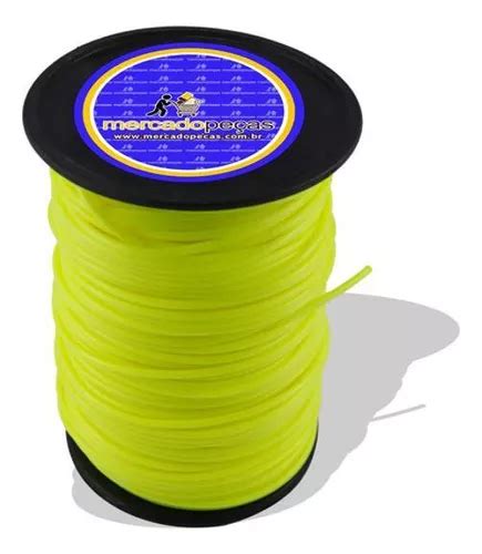 Bobina Fio Nylon Quadrado 3mm 220 Metros Para Roçadeira Parcelamento