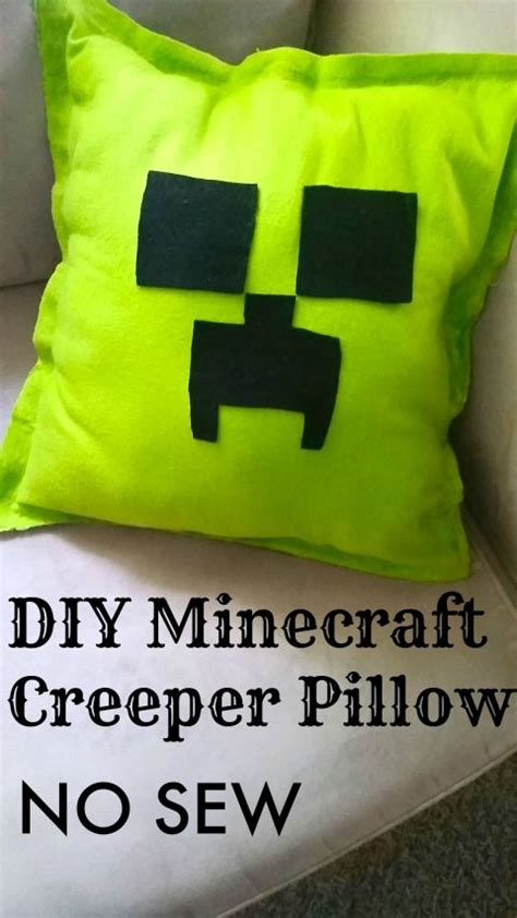 Make Your Own Diy Minecraft Pillows No Sew Tutorial Minecraft Pillow