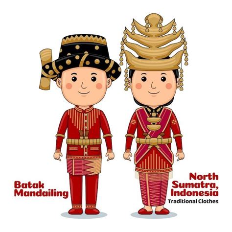 Premium Vector Couple Wear Batak Mandailing North Sumatra