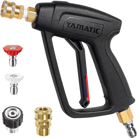 Yamatic Pressure Washer Gun With 38 Swivel Quick Connector High Power Washer Handle With M22