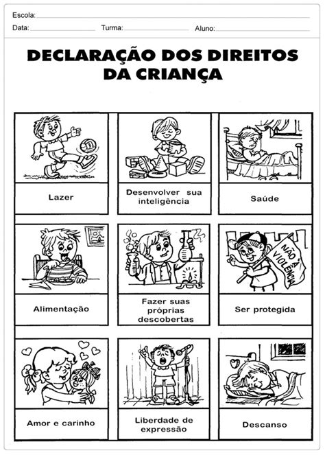 Atividades Direito Das Crian As Para Imprimir Escola