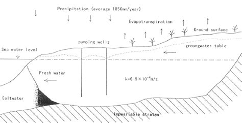 Schematic Illustration of the phreatic aquifer | Download Scientific ...