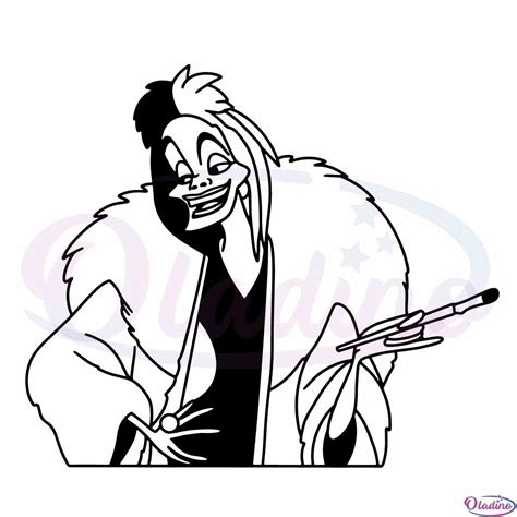 Cruella De Vil SVG Disney Cruella Graphic Design Cutting File