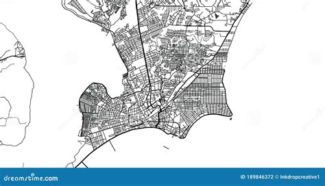 Urban Vector City Map of Maceio, Brazil Stock Vector - Illustration of aerial, area: 189846372