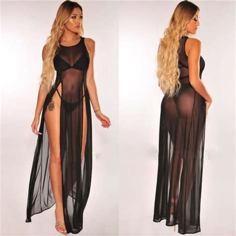 Robe Femmes Plage Couvrir Robe Transparente Maillot De Bain Maillot De