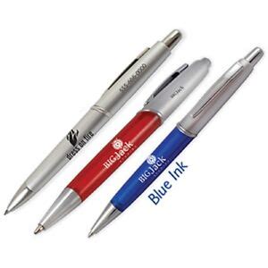 500 Custom Printed Blue Ink Pens, Bulk Promotional Products ...