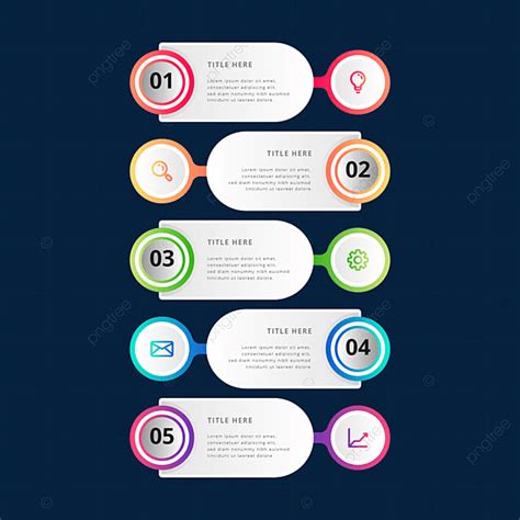 Business Infographic Steps Vector Art PNG Creative Five Steps Business