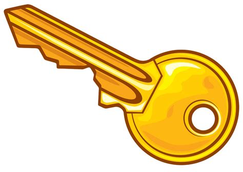 Yellow Key clipart transparent - Clipart World