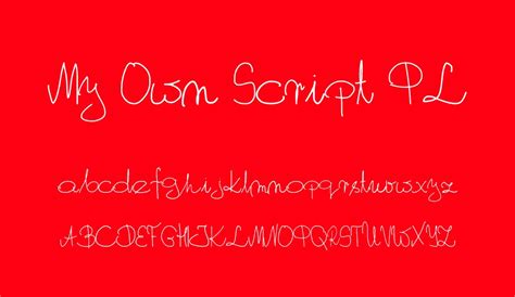 My Own Script Pl Free Font