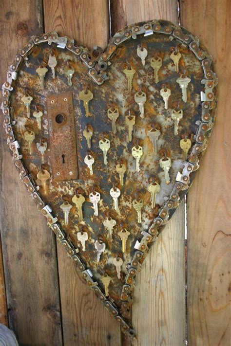 Pin By Mary Mills On Heart Metal Key Crafts Heart Decorations Scrap