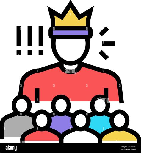 Authority People Value Color Icon Vector Illustration Stock Vector