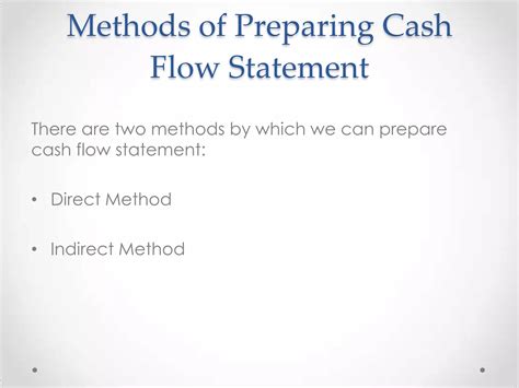 Accounting Project Presentation Cash Flow Statement Ppt