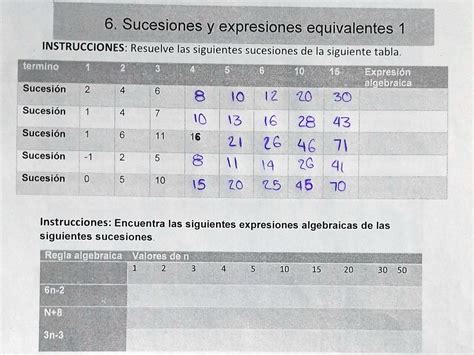 SOLVED Ayuda Con Esto Es Para Las 1 6 Sucesiones Y Expresiones