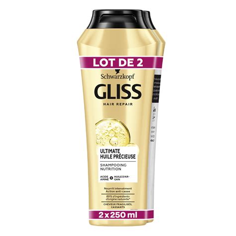 Shampoing Gliss Ultimate Huile Pr Cieuse Schwarzkopf Le Lot De