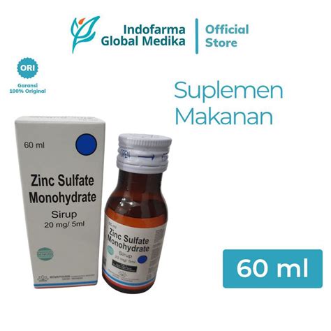 Zinc Sulfate Monohydrate Sirup Mg Ml Botol Ml