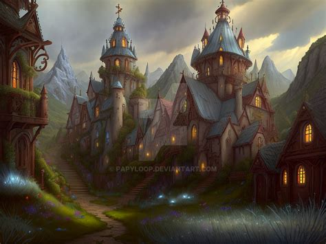 Fairy Village by papyloop on DeviantArt