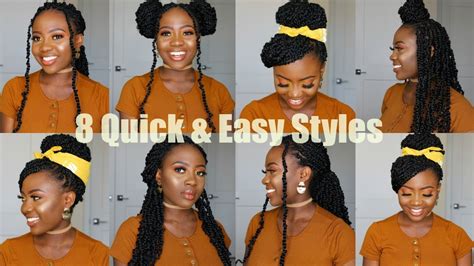 How To Style Passion Twist 8 Quick And Easy Passion Twist Hairstyles No Cornrows Youtube