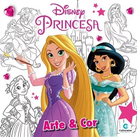 Livro Grande Para Colorir Princesas Disney Infantil Menina Venda Em