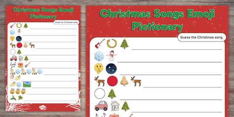 😊 Christmas Emoji Pictionary Twinkl Party Twinkl