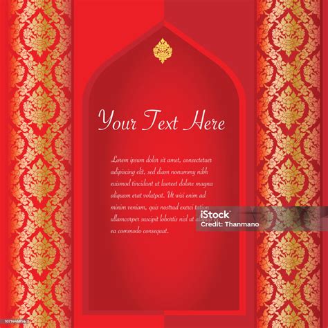 Invitation Template Background And Floral Frame Border Design Red And ...