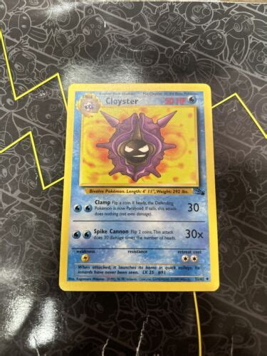 Cloyster Fossil Set Uncommon Pokemon Card Unlimited