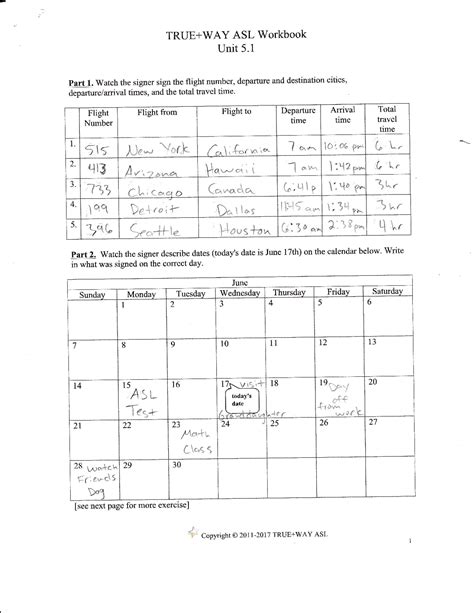 34 Worksheet Part 1 Asl