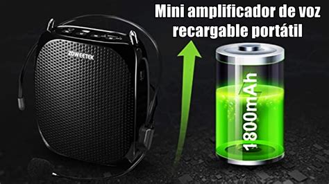 Mini Amplificador De Voz Recargable Port Til Con Micr Fono Youtube