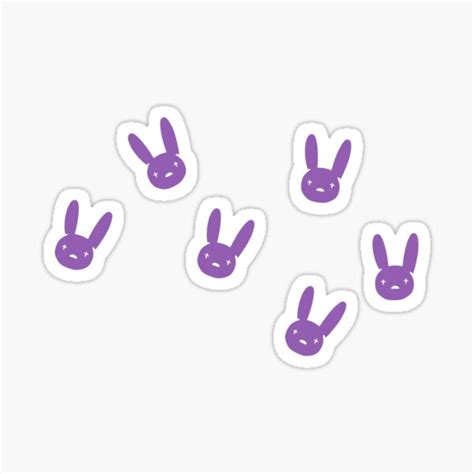 "Bad Bunny Logo" Sticker for Sale by blobblesart | Redbubble