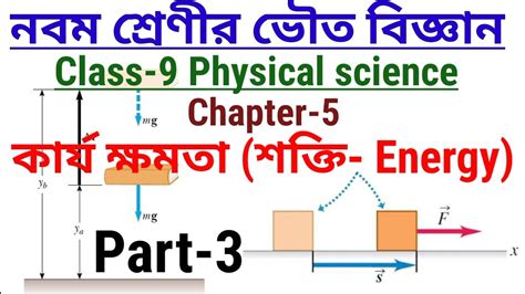 নবম শ্রেণীর ভৌত বিজ্ঞান শক্তি Class 9 Physical Science Energy কার্য ক্ষমতা শক্তি