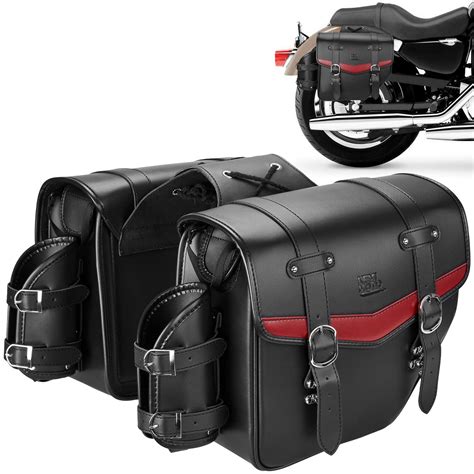 Kemimoto Motorcycle Saddle Bags Leather Motorcycle Saddlebags