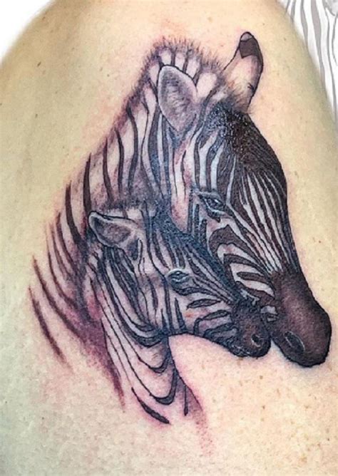 Pink Zebra Heart Tattoo