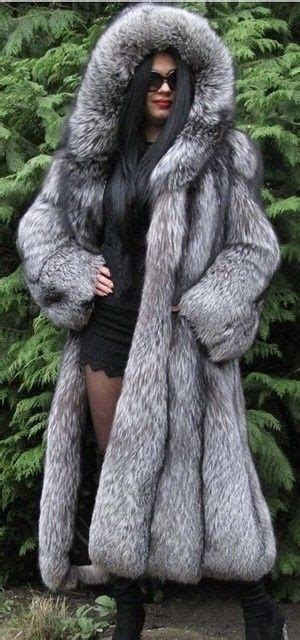 Fur Coat Fashion Fox Fur Coat Silver Fox Femdom Furs Hoods