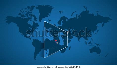 Detailed World Map Pinned Enlarged Map เวกเตอร์สต็อก ปลอดค่าลิขสิทธิ์ 1654440439 Shutterstock