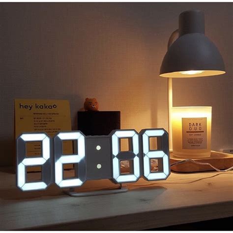 Jam Dinding Digital Decor Multicolor 3D LED Digital Wall Alarm Clock