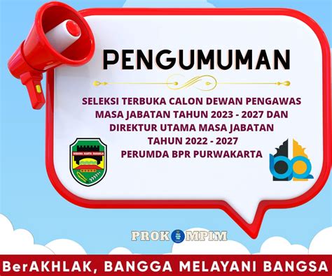 Seleksi Terbuka Calon Dewan Pengawas Masa Jabatan Tahun Dan