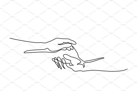 Holding Man And Woman Hands Together Minimal Drawings Continuous Line Tattoo