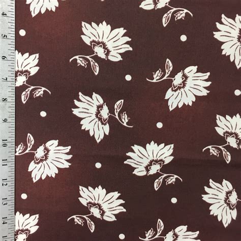 Brown Floral Fabric - Etsy